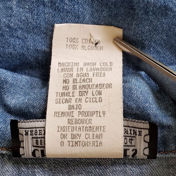 Vintage Chorus Blues Denim Vest Women's Medium Pockets Button Front Sleeveless - Picture 5 of 8